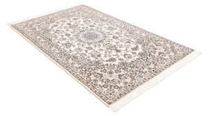 Tappeto Nain 9la Medaglione Floreale Avorio Blu 132x205 Cm