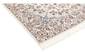 Tappeto Nain 9la Medaglione Floreale Avorio Blu Polvere 130x207 Cm