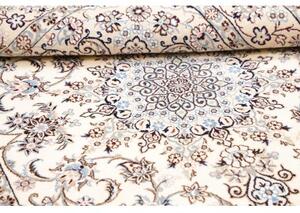 Tappeto Nain 9la Medaglione Floreale Avorio Blu 132x205 Cm