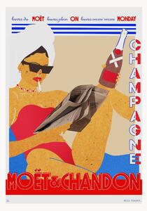 Stampa digitale incorniciata Bonjour - Moet Monday