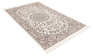Tappeto Nain 9la Medaglione Floreale Avorio Blu 130x205 Cm