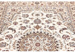 Tappeto Nain 9la Medaglione Floreale Avorio Blu 130x206 Cm