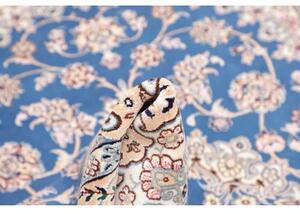 Tappeto Nain 9la Medaglione Floreale Azzurro Avorio 140x215 Cm