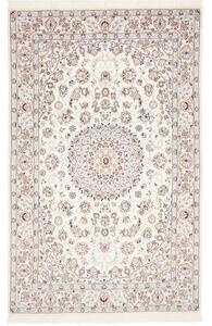 Tappeto Nain 9la Medaglione Floreale Avorio Blu Scuro 158x252 Cm