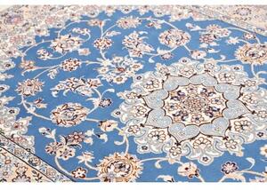 Tappeto Nain 9la Medaglione Floreale Azzurro Avorio 140x215 Cm