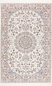 Tappeto Nain 9la Medaglione Floreale Avorio Blu 130x205 Cm