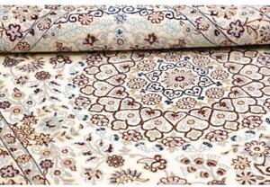 Tappeto Nain 9la Medaglione Floreale Avorio Blu 130x205 Cm