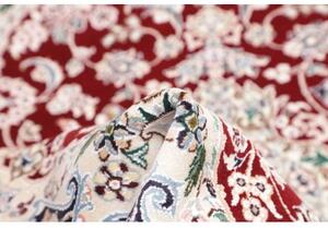Tappeto Nain 9la Medaglione Floreale Rosso Scuro Avorio 107x154 Cm