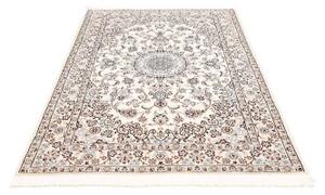 Tappeto Nain 9la Medaglione Floreale Avorio Blu 132x205 Cm