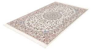 Tappeto Nain 9la Medaglione Floreale Avorio Blu Polvere 130x207 Cm
