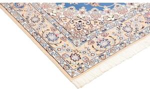 Tappeto Nain 9la Medaglione Floreale Azzurro Avorio 140x215 Cm