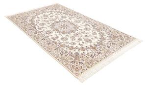 Tappeto Nain 9la Medaglione Floreale Avorio Blu 128x208 Cm