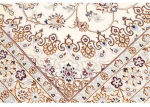 Tappeto Nain 9la Medaglione Floreale Avorio Blu 128x208 Cm