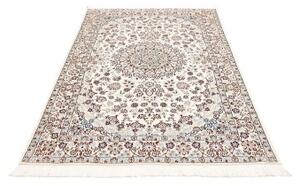 Tappeto Nain 9la Medaglione Floreale Avorio Blu 130x205 Cm