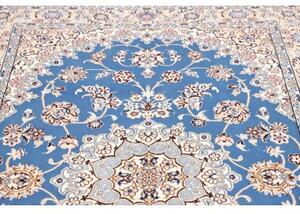 Tappeto Nain 9la Medaglione Floreale Azzurro Avorio 140x215 Cm