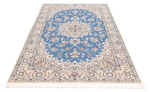 Tappeto Nain 9la Medaglione Floreale Azzurro Avorio 140x215 Cm