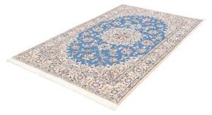 Tappeto Nain 9la Medaglione Floreale Azzurro Avorio 140x215 Cm
