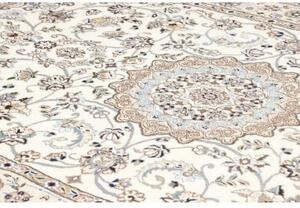 Tappeto Nain 9la Medaglione Floreale Avorio Tortora 133x210 Cm