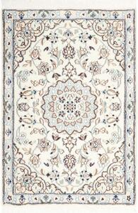 Tappeto Nain 9la Medaglione Floreale Avorio Blu Cielo 68x98 Cm