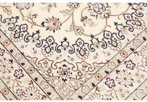 Tappeto Nain 9la Medaglione Floreale Avorio Bordeaux 128x205 Cm