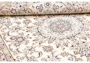 Tappeto Nain 9la Medaglione Floreale Avorio Blu Scuro 138x206 Cm