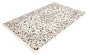 Tappeto Nain 9la Medaglione Floreale Avorio Tortora 133x210 Cm