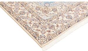 Tappeto Nain 9la Medaglione Floreale Azzurro Avorio 154x242 Cm