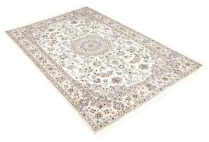 Tappeto Nain 9la Medaglione Floreale Avorio Tortora 133x210 Cm