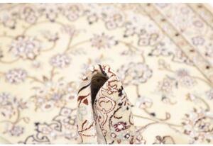 Tappeto Nain 9la Medaglione Floreale Avorio Bordeaux 128x205 Cm