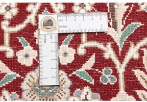 Tappeto Nain 9la Medaglione Floreale Rosso Avorio Corsia 80x200 Cm