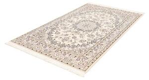 Tappeto Nain 9la Medaglione Floreale Avorio Bordeaux 128x205 Cm