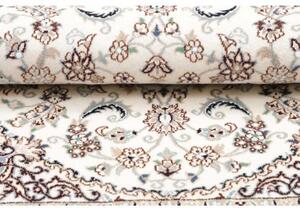 Tappeto Nain 9la Medaglione Floreale Avorio Blu Scuro 102x146 Cm