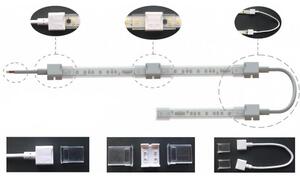 Strisce LED 220V 16W/m, 120lm/W, chip PHILIPS Lumileds, Dimmerabile, tagl. 10cm – 50m Colore Bianco Freddo 6.000K