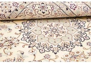 Tappeto Nain 9la Medaglione Floreale Avorio Bordeaux 128x205 Cm