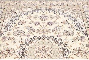 Tappeto Nain 9la Medaglione Floreale Avorio Bordeaux 128x205 Cm