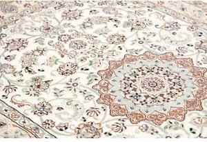 Tappeto Nain 9la Medaglione Floreale Avorio Blu 127x206 Cm