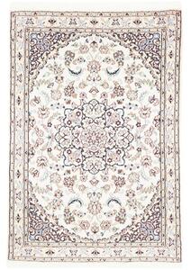 Tappeto Nain 9la Medaglione Floreale Avorio Blu Scuro 102x146 Cm