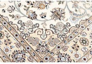 Tappeto Nain 9la Medaglione Floreale Avorio Tortora 133x210 Cm