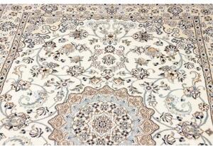 Tappeto Nain 9la Medaglione Floreale Avorio Tortora 133x210 Cm