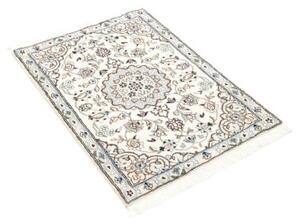 Tappeto Nain 9la Medaglione Floreale Avorio Blu Cielo 68x98 Cm