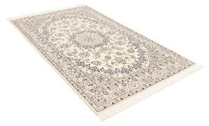 Tappeto Nain 9la Medaglione Floreale Avorio Bordeaux 128x205 Cm