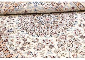 Tappeto Nain 9la Medaglione Floreale Avorio Blu 134x210 Cm