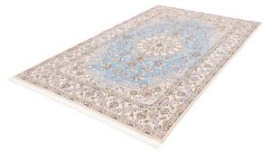 Tappeto Nain 9la Medaglione Floreale Azzurro Avorio 154x242 Cm