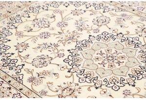 Tappeto Nain 9la Medaglione Floreale Avorio Bordeaux 128x205 Cm