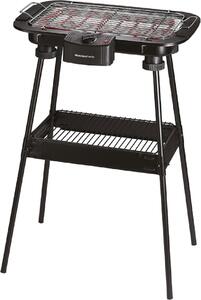 Melchioni BBQ2 Griglia Elettrica con Piedistallo Nero Termostato Integrato 2000W