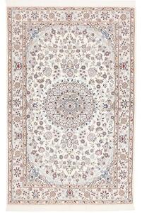 Tappeto Nain 9la Medaglione Floreale Avorio Blu 134x210 Cm