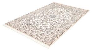 Tappeto Nain 9la Medaglione Floreale Avorio Blu Scuro 138x206 Cm
