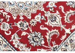 Tappeto Nain 9la Medaglione Floreale Rosso Bianco Corsia 77x194 Cm
