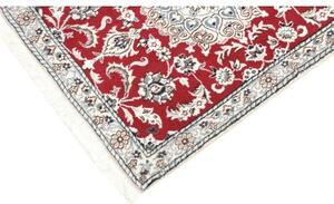 Tappeto Nain 9la Medaglione Floreale Rosso Bianco Corsia 77x194 Cm