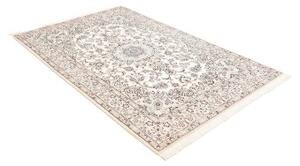 Tappeto Nain 9la Medaglione Floreale Avorio Blu Scuro 138x206 Cm